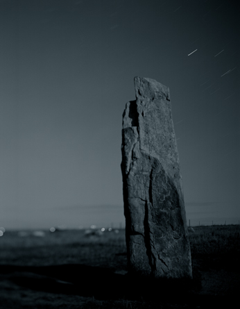 Ales Stenar Single Stone—Moonlight, Kåseberga, Sweden